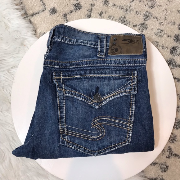 mens silver jeans zac flap